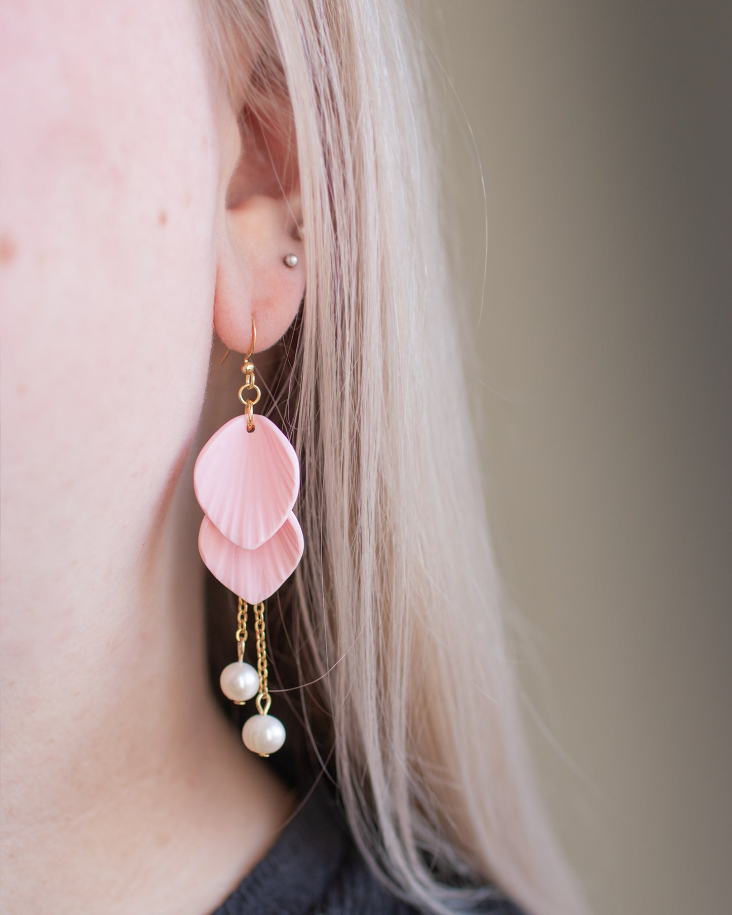 Ava-korvakorut, vaaleanpunainen