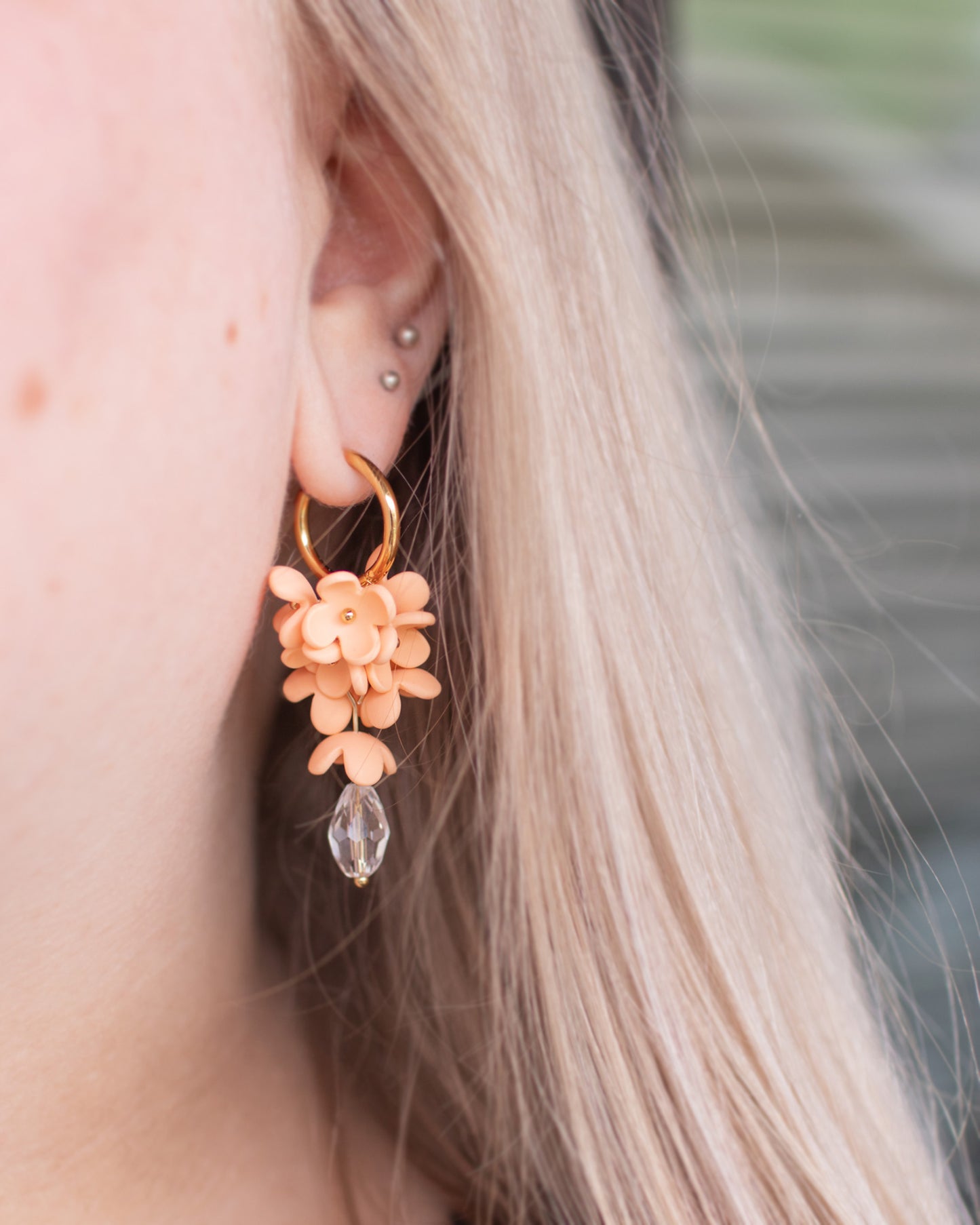 Selena-korvakorut, vaaleansininen