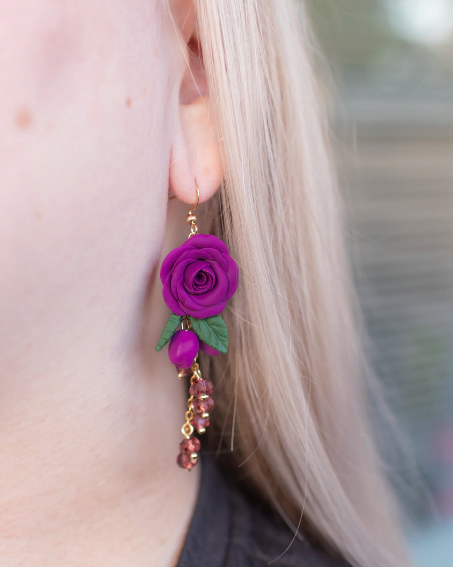 Melody-korvakorut, vaaleanpunainen