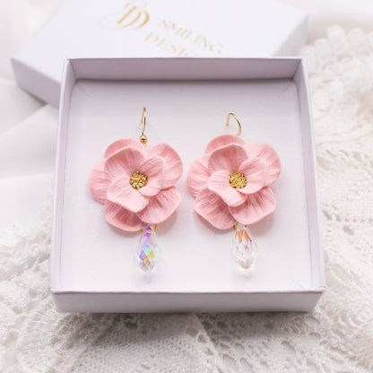 Juliette-korvakorut, puuteriroosa