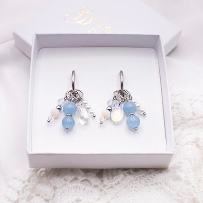 Claudia-korvakorut, akvamariini