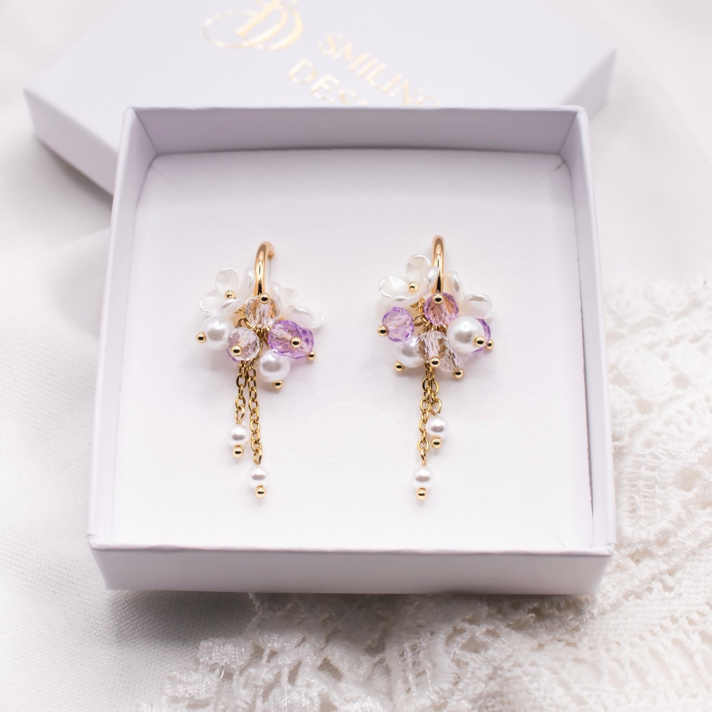 Aida-korvakorut, liila