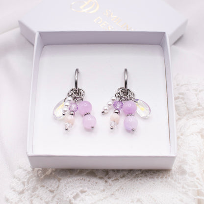 Claudia-korvakorut, lila jade