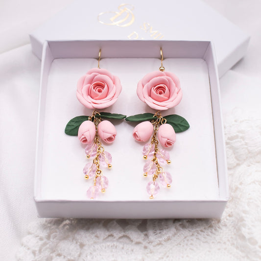 Melody-korvakorut, vaaleanpunainen