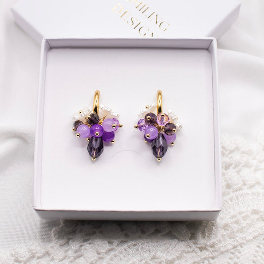 Celine-korvakorut, violetti