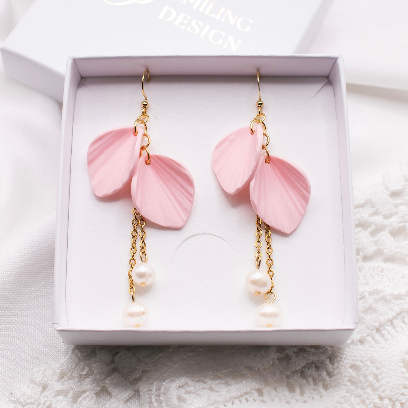 Ava-korvakorut, vaaleanpunainen