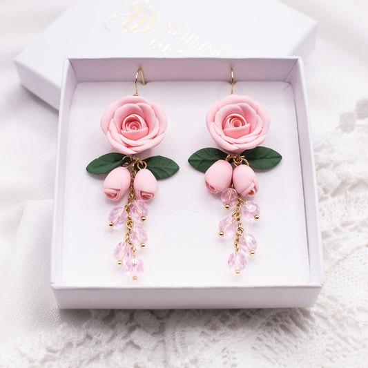 Melody-korvakorut, vaaleanpunainen